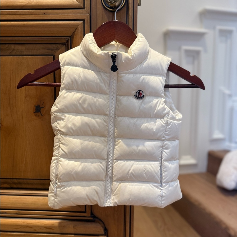 Moncler White Puffer Vest